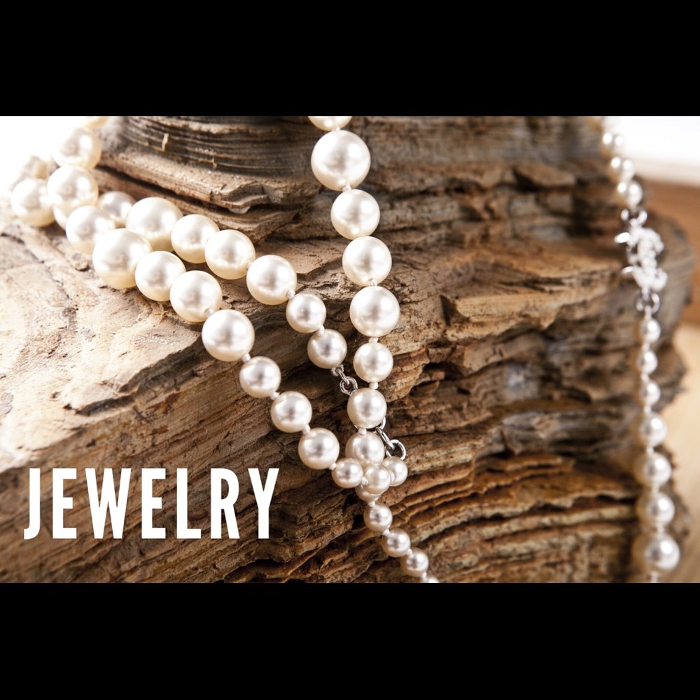 Necklaces, bracelets, rings, earrings